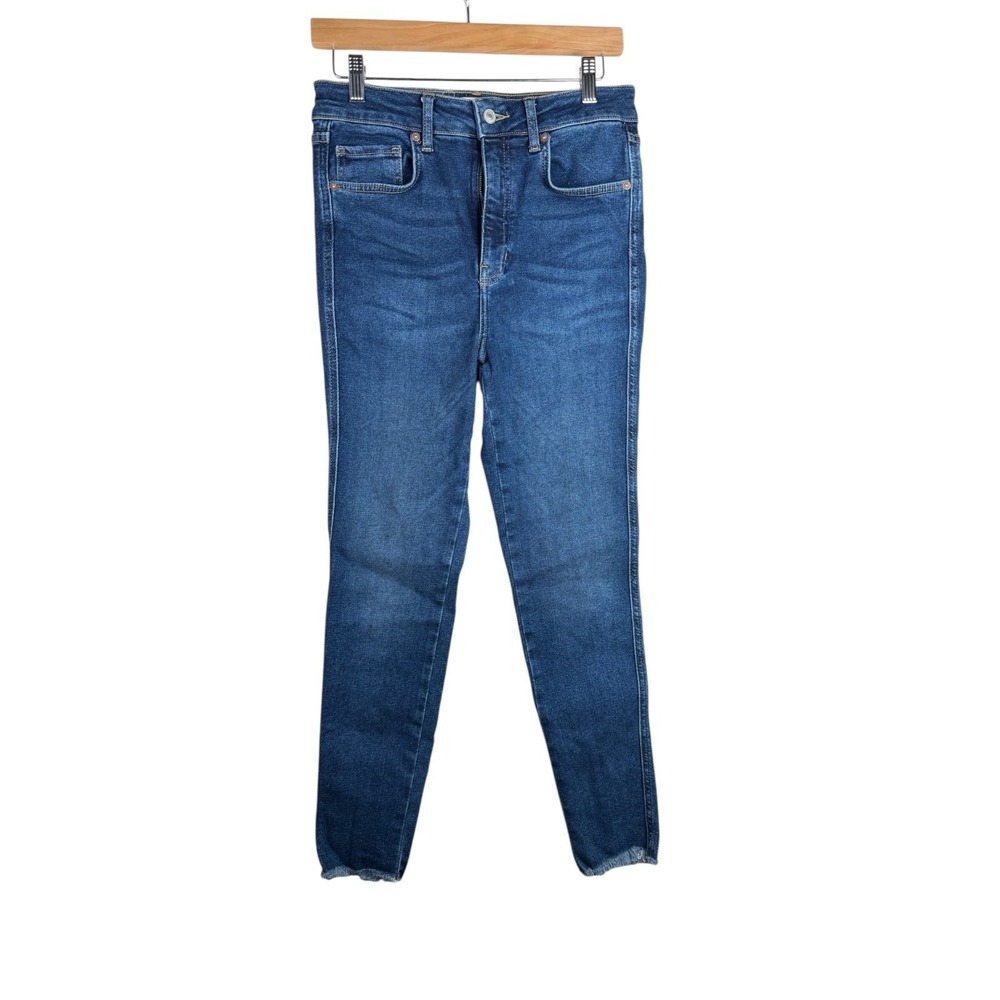 We the Free Free People High Rise‎ Skinny Frayed Hem Jeans size 30 Blue